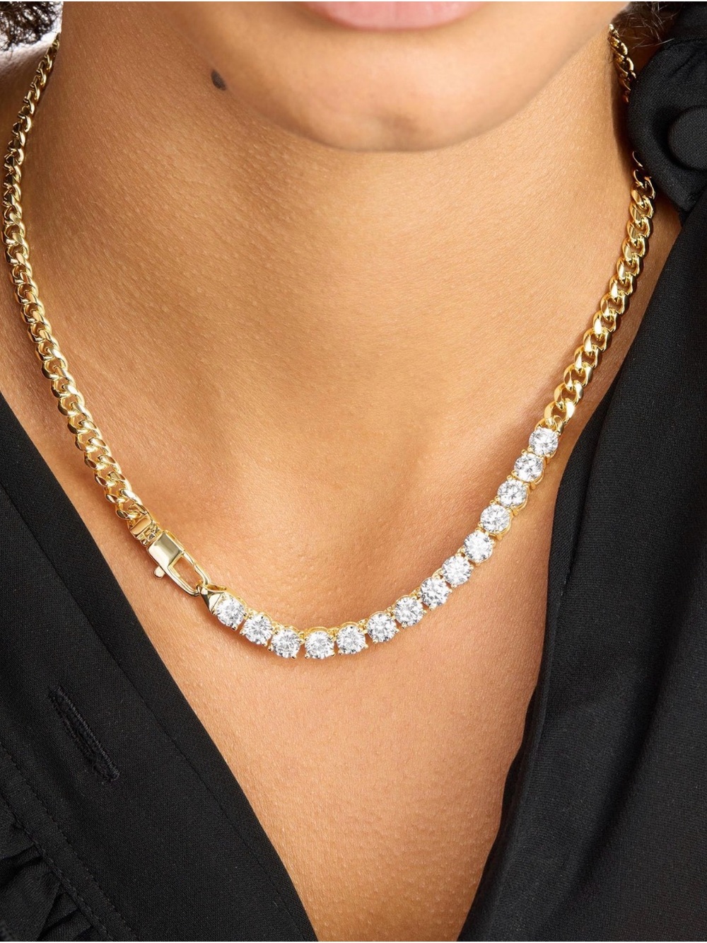 Melinda Maria Julian REALLY loves diamonds Cuban necklace Taylor swift gold